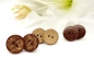 Preview: Kokos Knopf Ohrstecker Holz Natur Maserung Wald